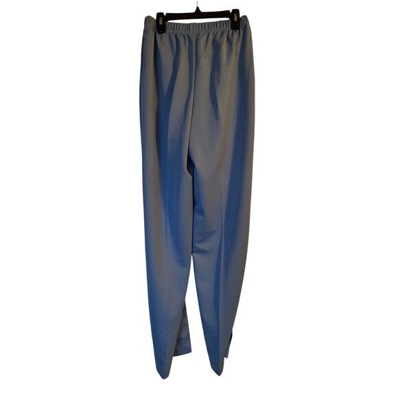 Vintage Blair Women's Polyester Pants Sewn in Front Pleat Slit Pockets Blue 10T - Picture 2 of 5